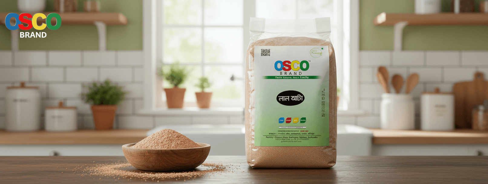 OSCO Brand এর গমের লাল আটা(Desi Wheat Flour lal atta ): আপনার প্রতিদিনের খাদ্যাভ্যাসে প্রাকৃতিক পুষ্টির সমাহার!