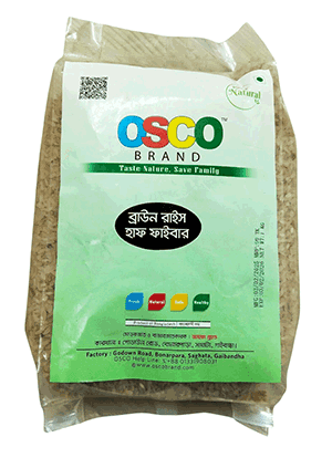 Brown Rice (Ganjia) Half Fiber-1 kg (গাঞ্জিয়া ব্রাউন চাল হাফ ফাইবার) -OSCO Brand