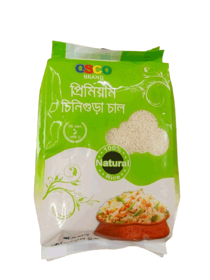 কেমিক্যাল মুক্ত প্রিমিয়াম চিনিগুড়া চাল ( Chemical free Premium Chinigura Rice )-1 Kg OSCO Brand