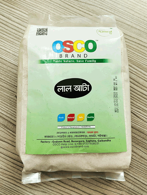 Healthy Combo pack- 1: ব্রাউন রাইস-হাফ ফাইবার ১০ কেজি + দেশি লাল আটা ৩ কেজি + ঘানির সরিষার তেল ২ লিঃ