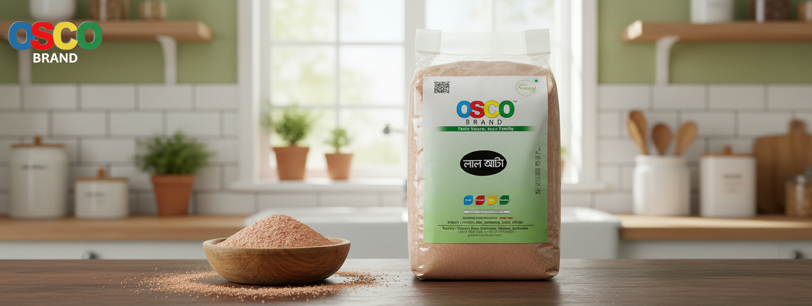 OSCO Brand এর গমের লাল আটা(Desi Wheat Flour lal atta ): আপনার প্রতিদিনের খাদ্যাভ্যাসে প্রাকৃতিক পুষ্টির সমাহার!