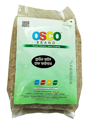 Brown Rice Half Fiber (ব্রাউন চাল হাফ ফাইবার)-1 kg OSCO Brand